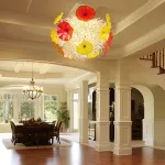 Murano Glass Light Pendant Flowers Style 