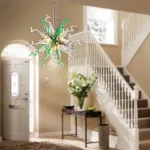 Sputnik Pendant Light Chihuly Style Chandeliers (Green Gray And White) 