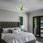 Sputnik Pendant Light Chihuly Style Chandeliers (Green Gray And White) 