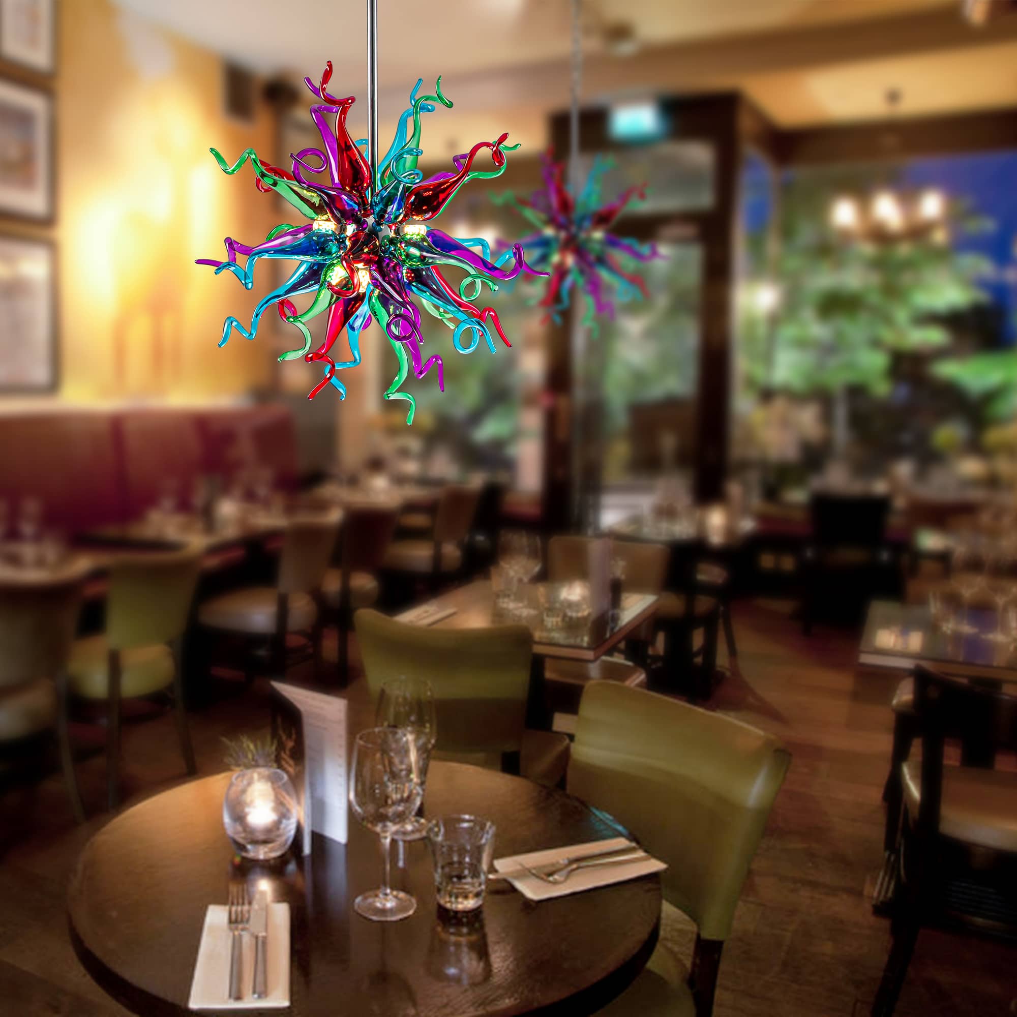 Sputnik Pendant Light Chihuly Style Chandeliers (Multi Colors)