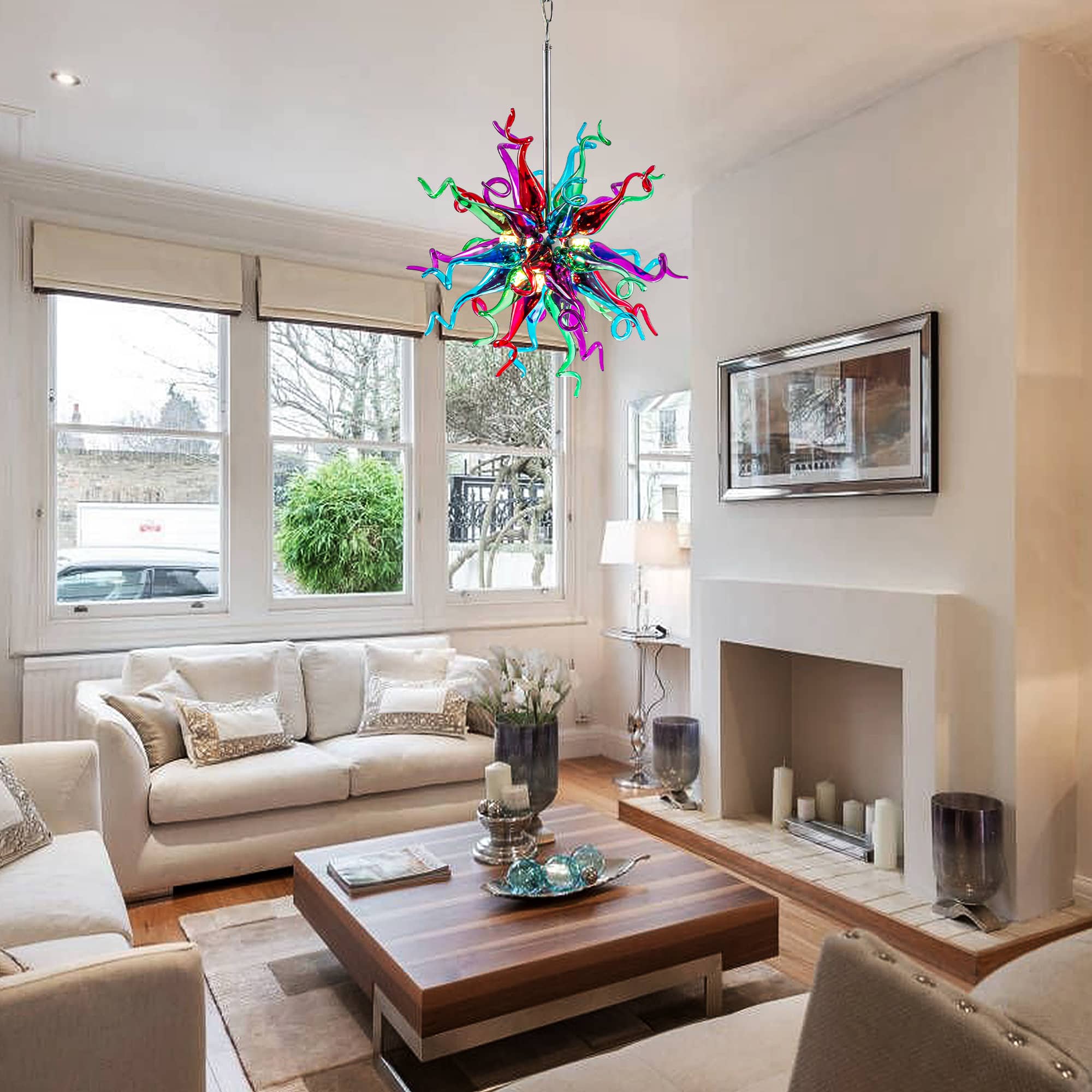 Sputnik Pendant Light Chihuly Style Chandeliers (Multi Colors)