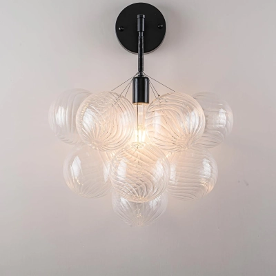 Globe Sconce Black Finish 01