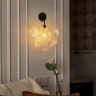 Globe Sconce Black Finish 02