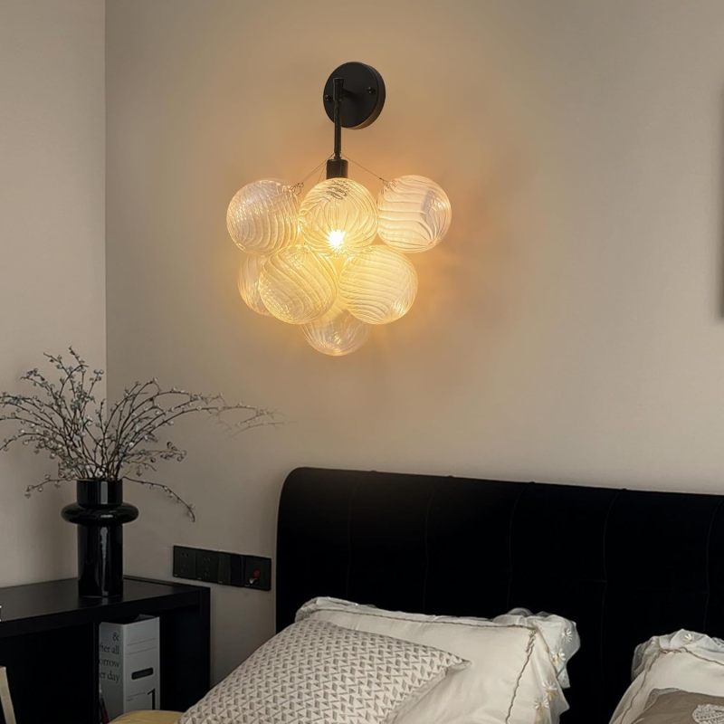 Globe Sconce Black Finish