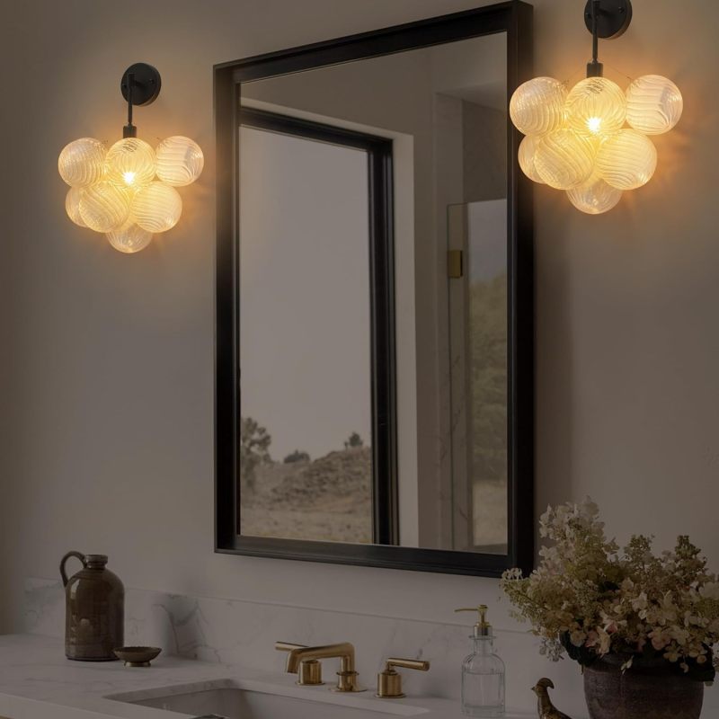 Globe Sconce Black Finish