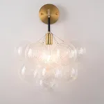 Globe Sconce Black And Gold Finish