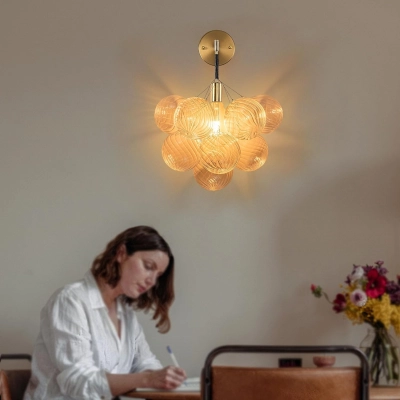 Globe Sconce Black And Gold Finish 02