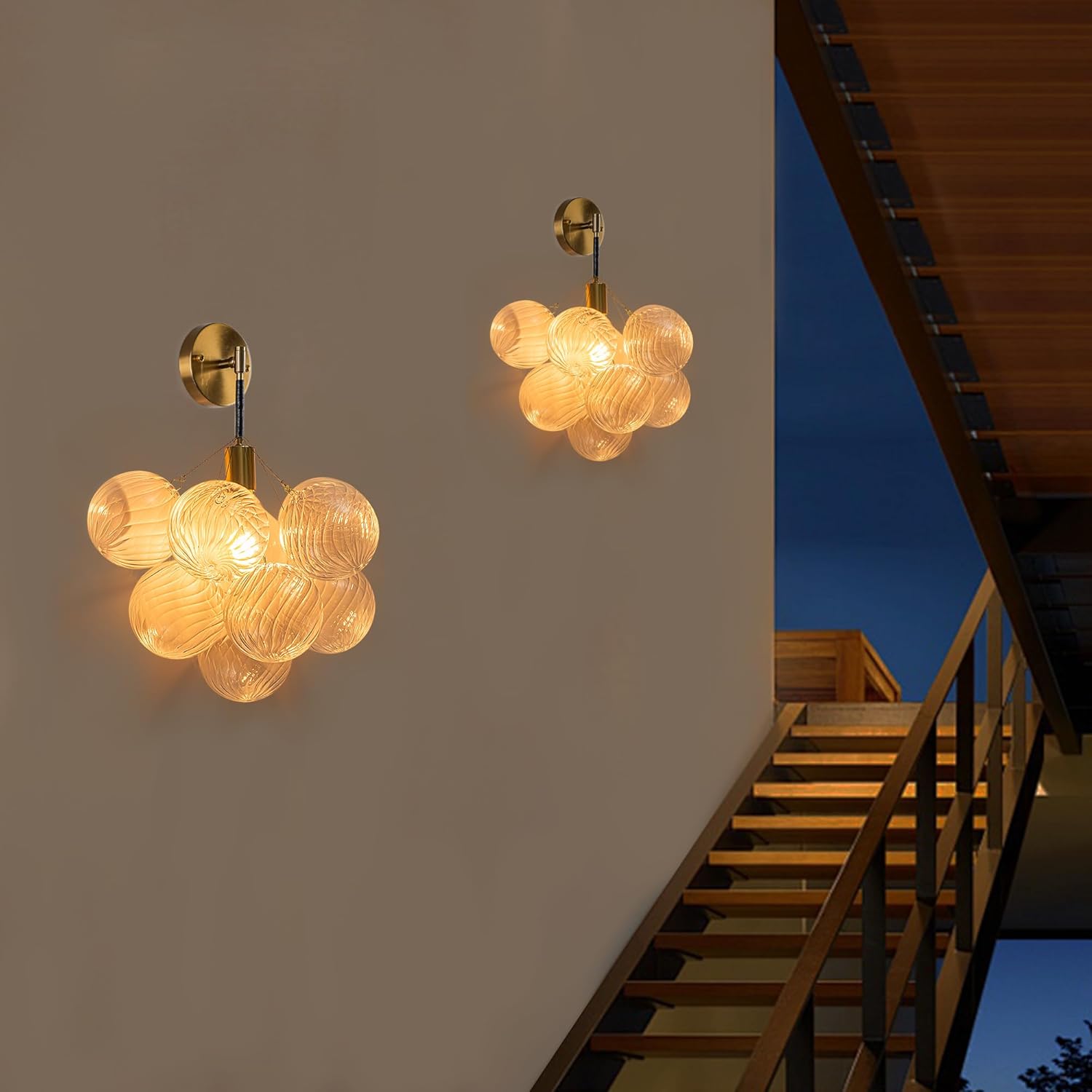 Globe Sconce Black And Gold Finish