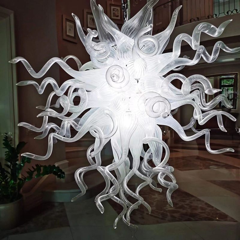 Chihuly Style Chandelier Hand Blown Glass Chandelier (Clear)