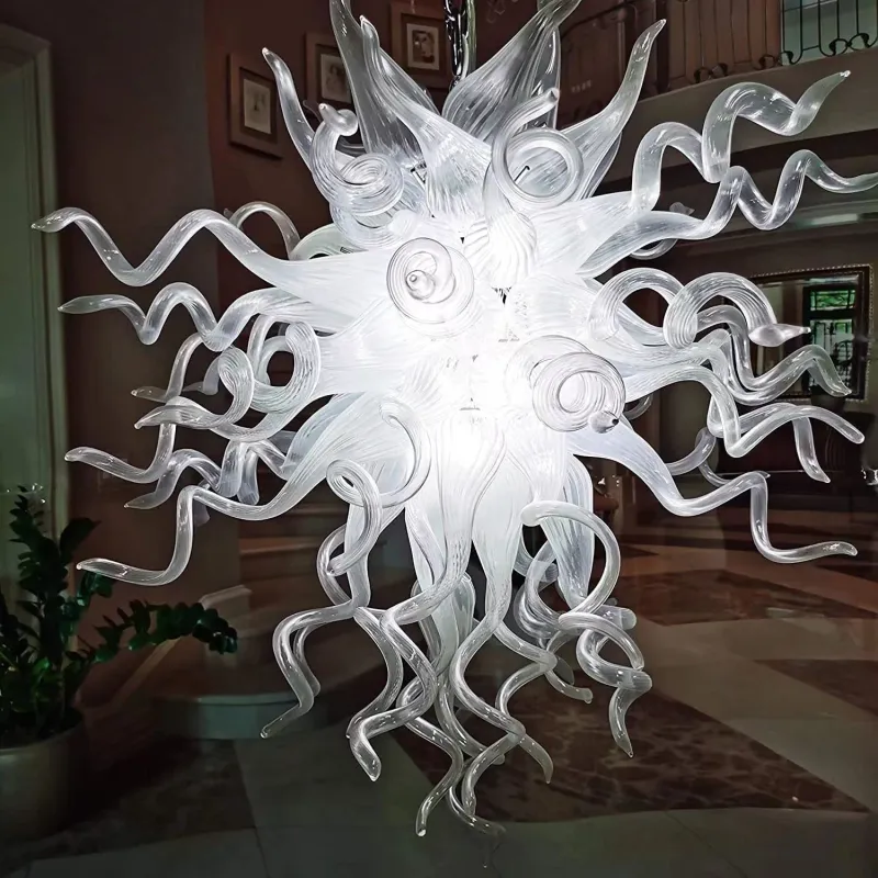 Chihuly Style Chandelier Hand Blown Glass Chandelier (Clear)
