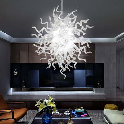 Chihuly Style Chandelier Hand Blown Glass Chandelier (Clear) 02