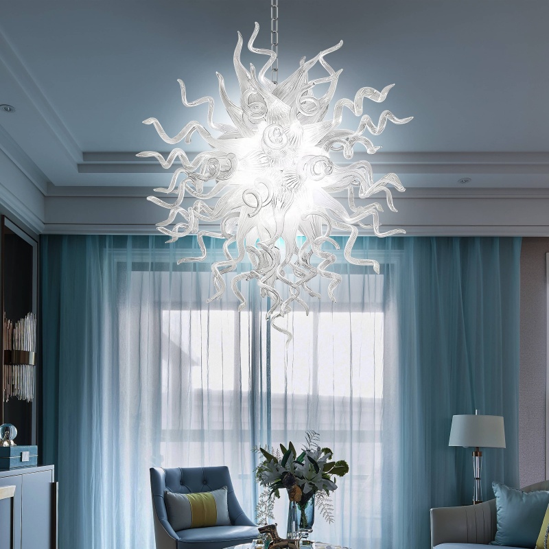 Chihuly Style Chandelier Hand Blown Glass Chandelier (Clear)