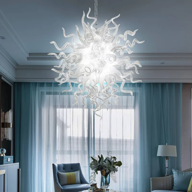 Chihuly Style Chandelier Hand Blown Glass Chandelier (Clear)