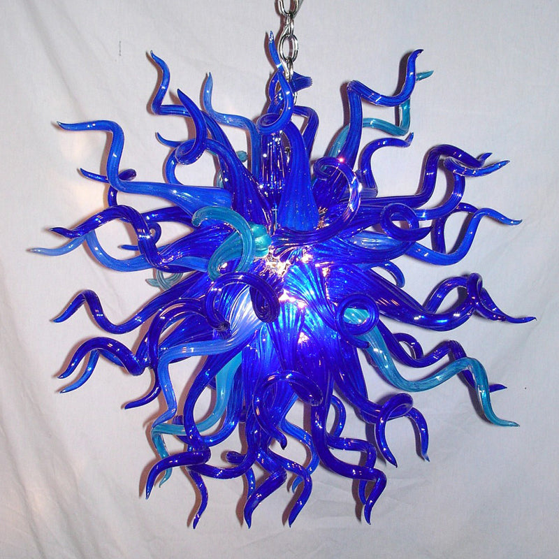 Chihuly Style Chandelier Murano Glass Light Pendant (Blue)