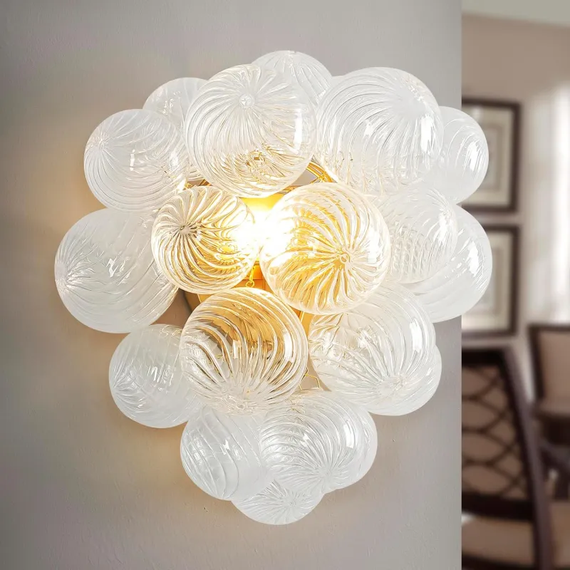 Globe Sconce Glass Globe Wall Lights 14"