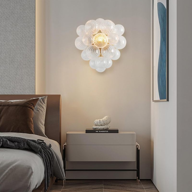Globe Sconce Glass Globe Wall Lights 14"