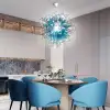 Chihuly Style Chandeliers Hand Blown Glass Chandelier  (Light Blue And Clear)