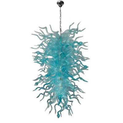 Large Modern Chandeliers For High Ceilings Chihuly Style Chandelier (Light Blue) 01