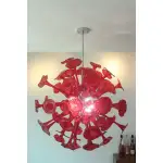 Sputnik Pendant Light Flowers Style (Red)