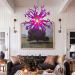 Sputnik Pendant Light Chihuly Style Chandeliers (Purple Color)