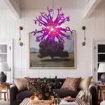Sputnik Pendant Light Chihuly Style Chandeliers (Purple Color)