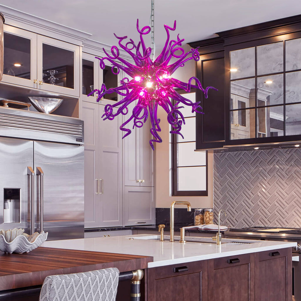 Sputnik Pendant Light Chihuly Style Chandeliers (Purple Color)