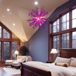 Sputnik Pendant Light Chihuly Style Chandeliers (Purple Color)