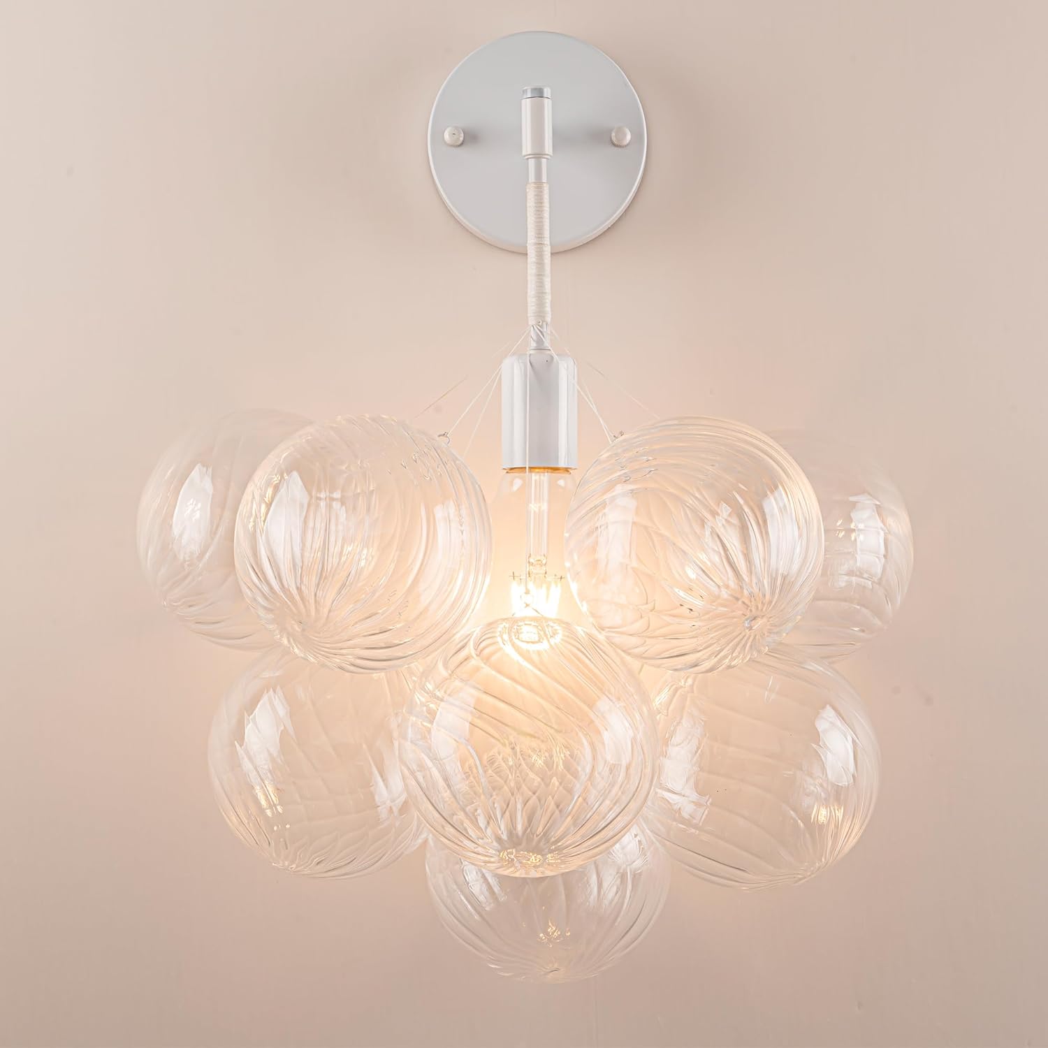 Globe Sconce White Finish