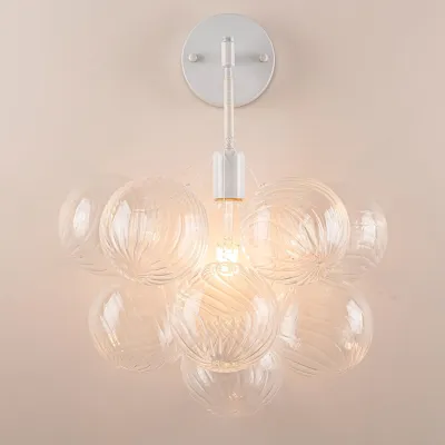 Globe Sconce White Finish 01