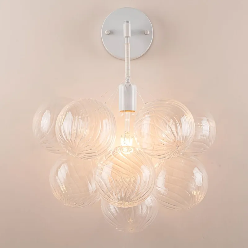 Globe Sconce White Finish