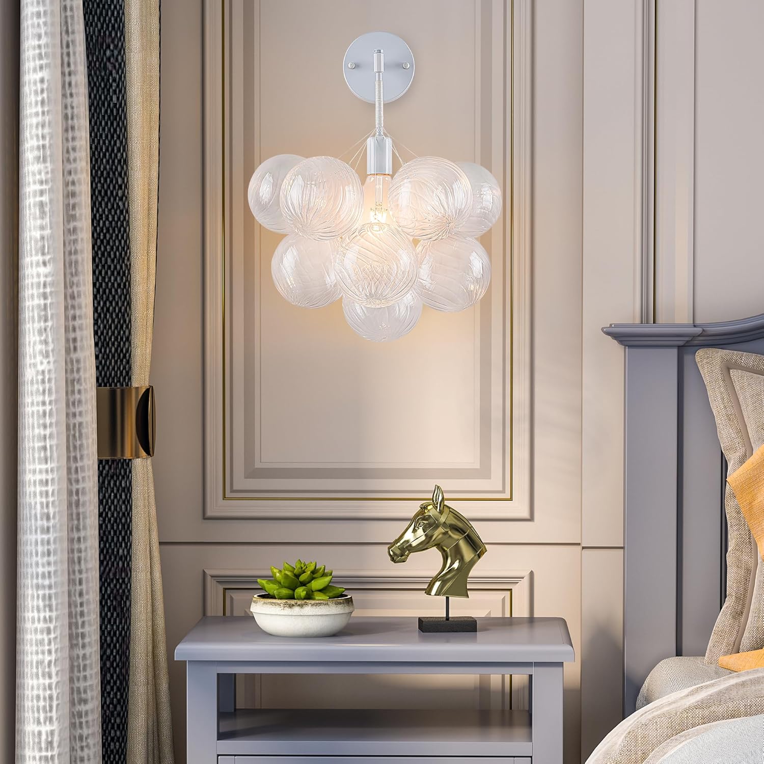 Globe Sconce White Finish