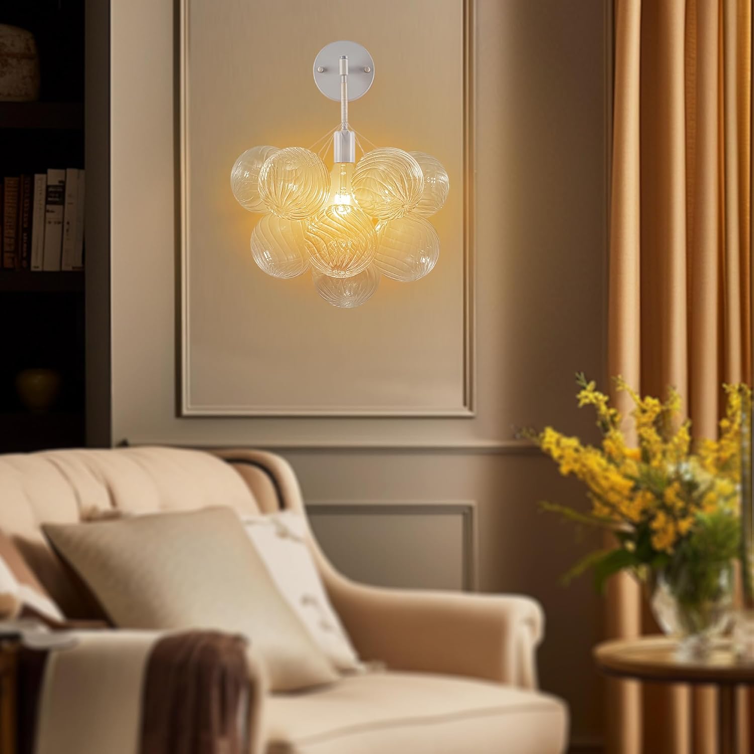 Globe Sconce White Finish