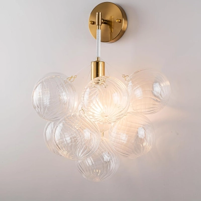 Globe Sconce White And Gold Finish 01