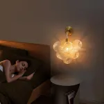 Globe Sconce White And Gold Finish