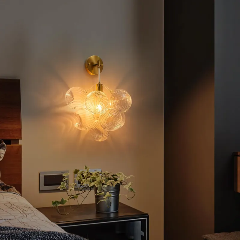 Globe Sconce White And Gold Finish