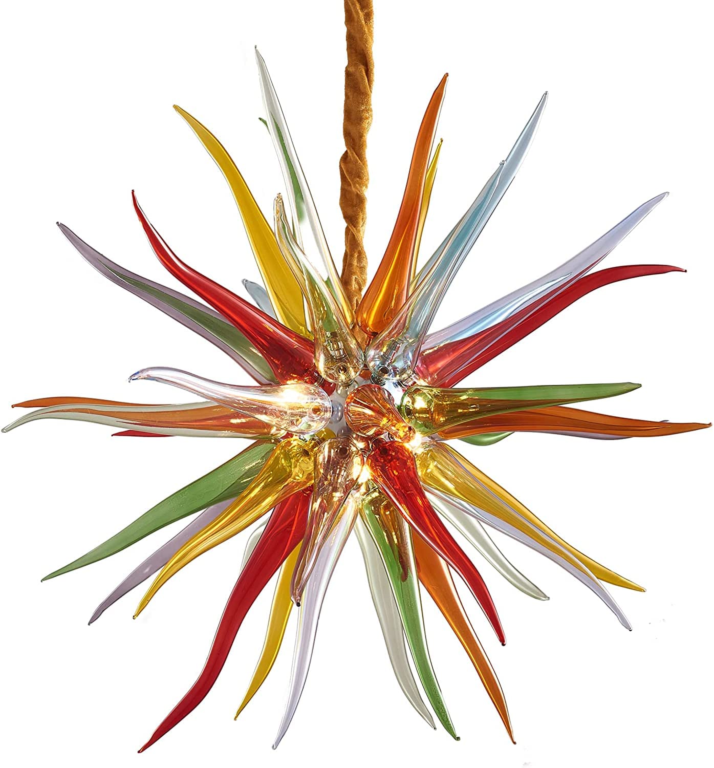 Sputnik Pendant Light Hand Blown Glass Chandelier (Multi Color)
