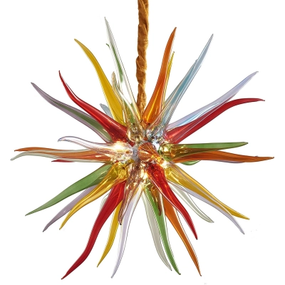 Sputnik Pendant Light Hand Blown Glass Chandelier (Multi Color) 01