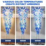 Large Chandeliers For High Ceilings Chihuly Style Chandelier (Blue And White）