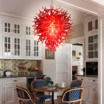 Large Chandelier Chihuly Style Chandelier (Red)