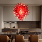 Large Chandelier Chihuly Style Chandelier (Red)
