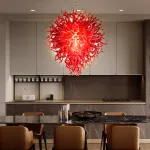 Large Chandelier Chihuly Style Chandelier (Red)