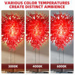 Large Chandelier Chihuly Style Chandelier (Red)