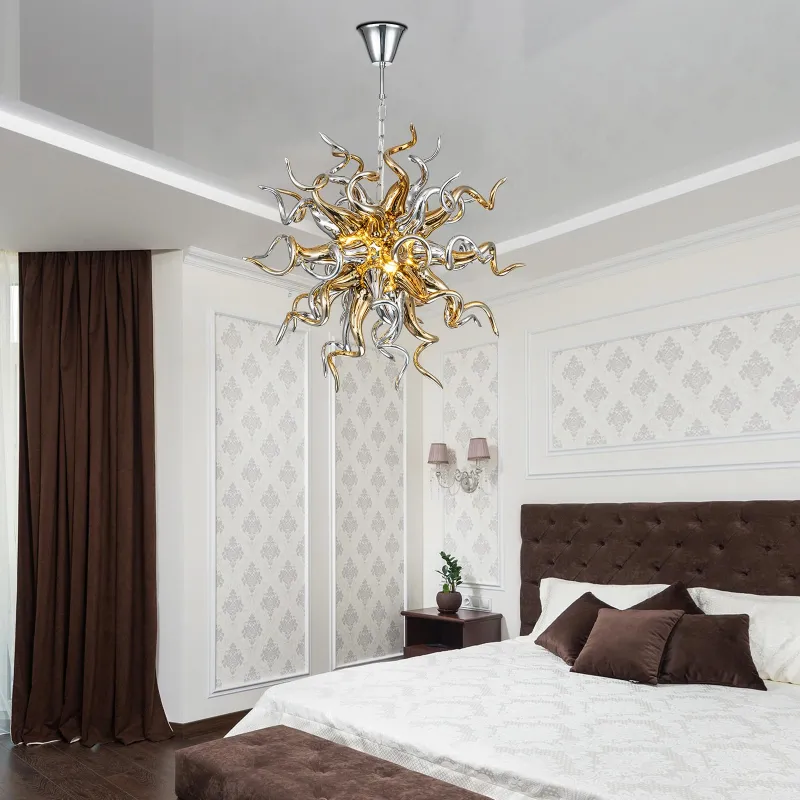 Sputnik Pendant Light Chihuly Style Chandeliers (Golden And Silver)