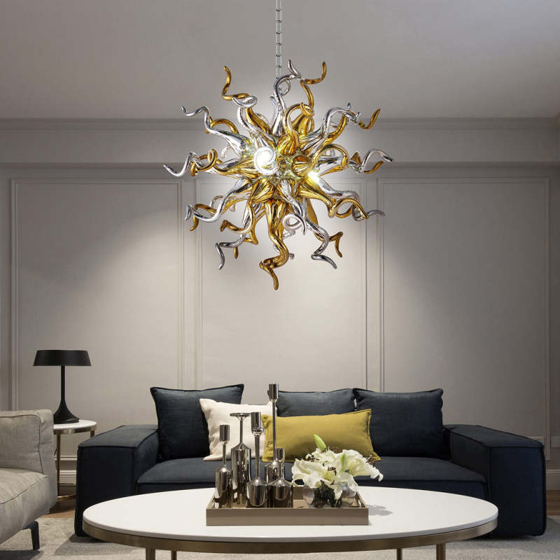 Sputnik Pendant Light Chihuly Style Chandeliers (Golden And Silver)