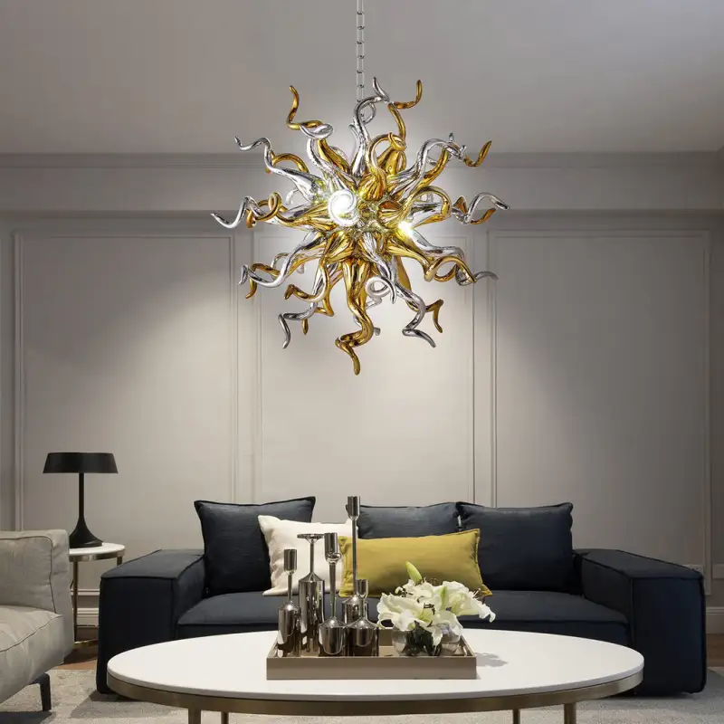 Sputnik Pendant Light Chihuly Style Chandeliers (Golden And Silver)