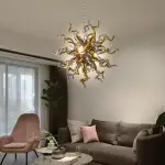 Sputnik Pendant Light Chihuly Style Chandeliers (Golden And Silver)