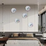 Stained Murano Sconces Glass Wall Plates Light Fixture Dia 12"