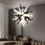 Sputnik Pendant Light Chihuly Style Chandeliers (Black And White Colors)