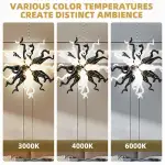 Sputnik Pendant Light Chihuly Style Chandeliers (Black And White Colors)