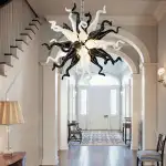 Sputnik Pendant Light Chihuly Style Chandeliers (Black And White Colors)